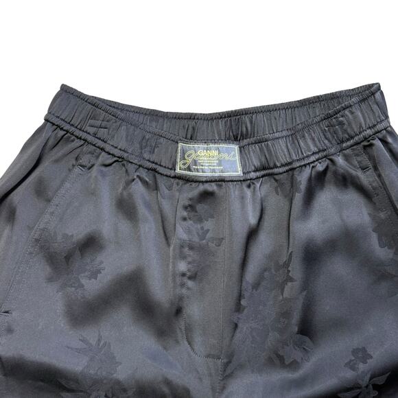 GANNI Black Satin Jacquard Pants XS / 2 - Picture 13 of 16